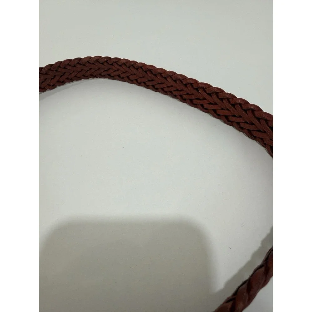 VTG Polo Ralph Lauren Women's Braided Red Leather Belt England Size‎ 1X32.5